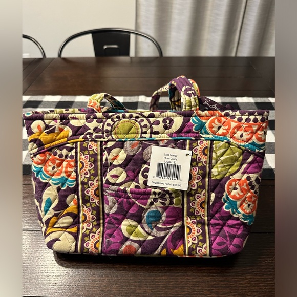 Vera Bradley Little Mandy Tote in “Plum Crazy” - Picture 2 of 3